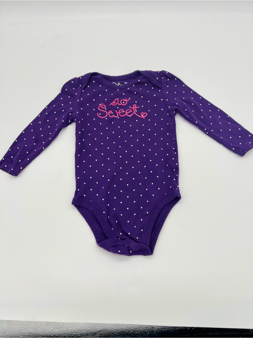 Jumping Beans Purple Pink Polka Dots So Sweet One Piece Jumpsuit Baby Girl 18M